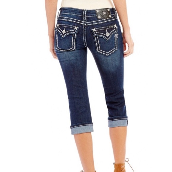 Miss Me CLASSIC COOL BIG STITCH CAPRI 25 - Picture 3 of 10